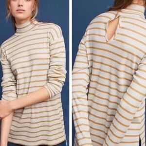 Anthropologie Vanessa Virginia Striped Metallic Tunic Size XS